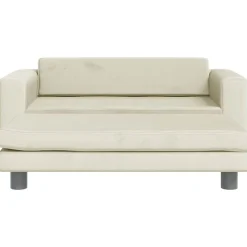 Hot vidaXL Hundbädd med förlängning gräddvit 100x50x30 cm sammet Kräm