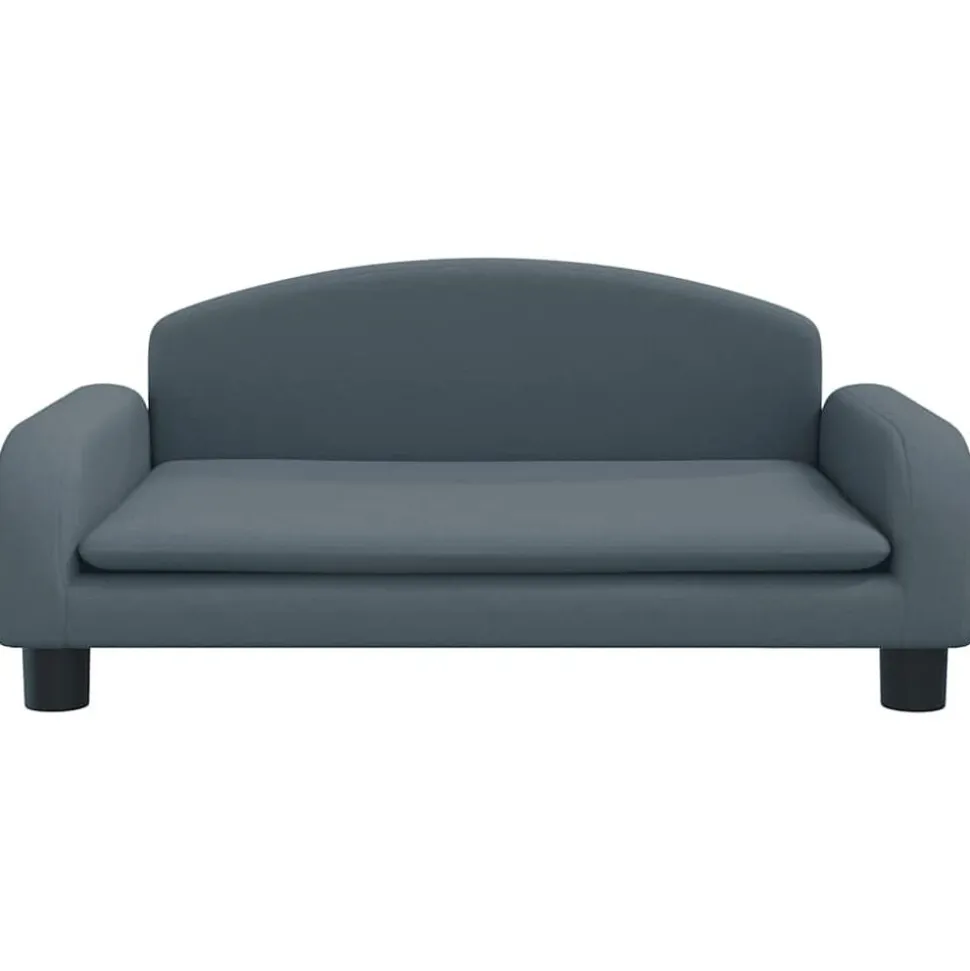 vidaXL Hundbädd mörkgrå 70x45x30 cm tyg