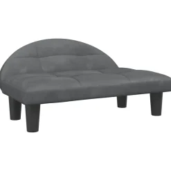 Best vidaXL Hundbädd 70x52x30 cm sammet Mörkgrå