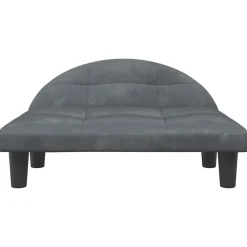 Best vidaXL Hundbädd 70x52x30 cm sammet Mörkgrå