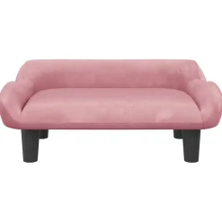 New vidaXL Hundbädd 70x40x24 cm sammet Rosa