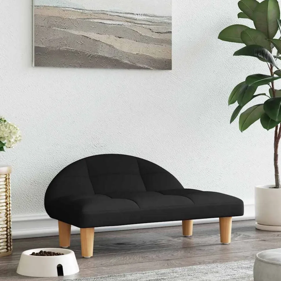vidaXL Hundbädd svart 70x52x30 cm tyg