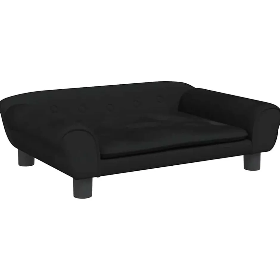 Best vidaXL Hundbädd 70x48x22 cm sammet Svart