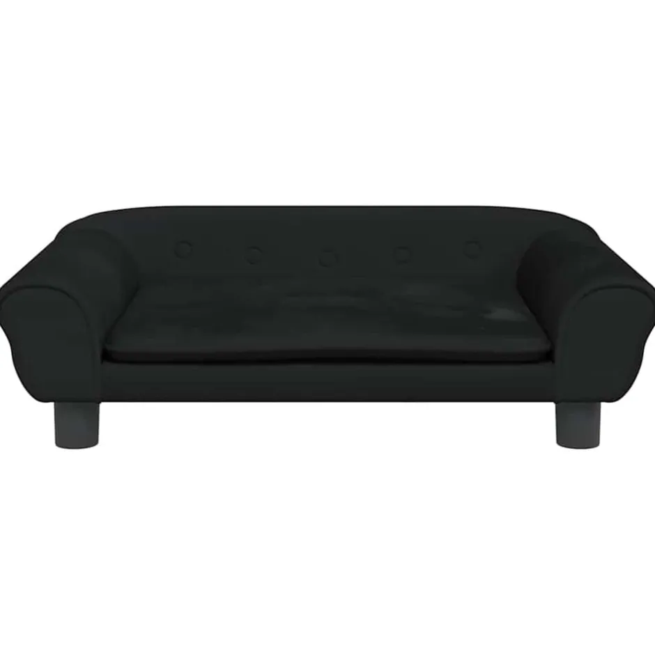 Best vidaXL Hundbädd 70x48x22 cm sammet Svart