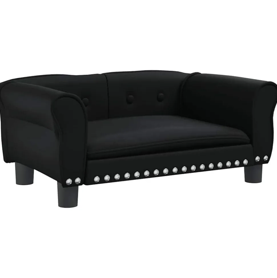 vidaXL Hundbädd svart 70x45x30 cm konstläder