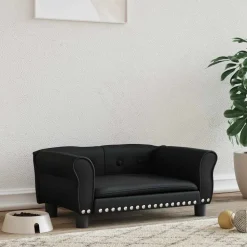 vidaXL Hundbädd svart 70x45x30 cm konstläder