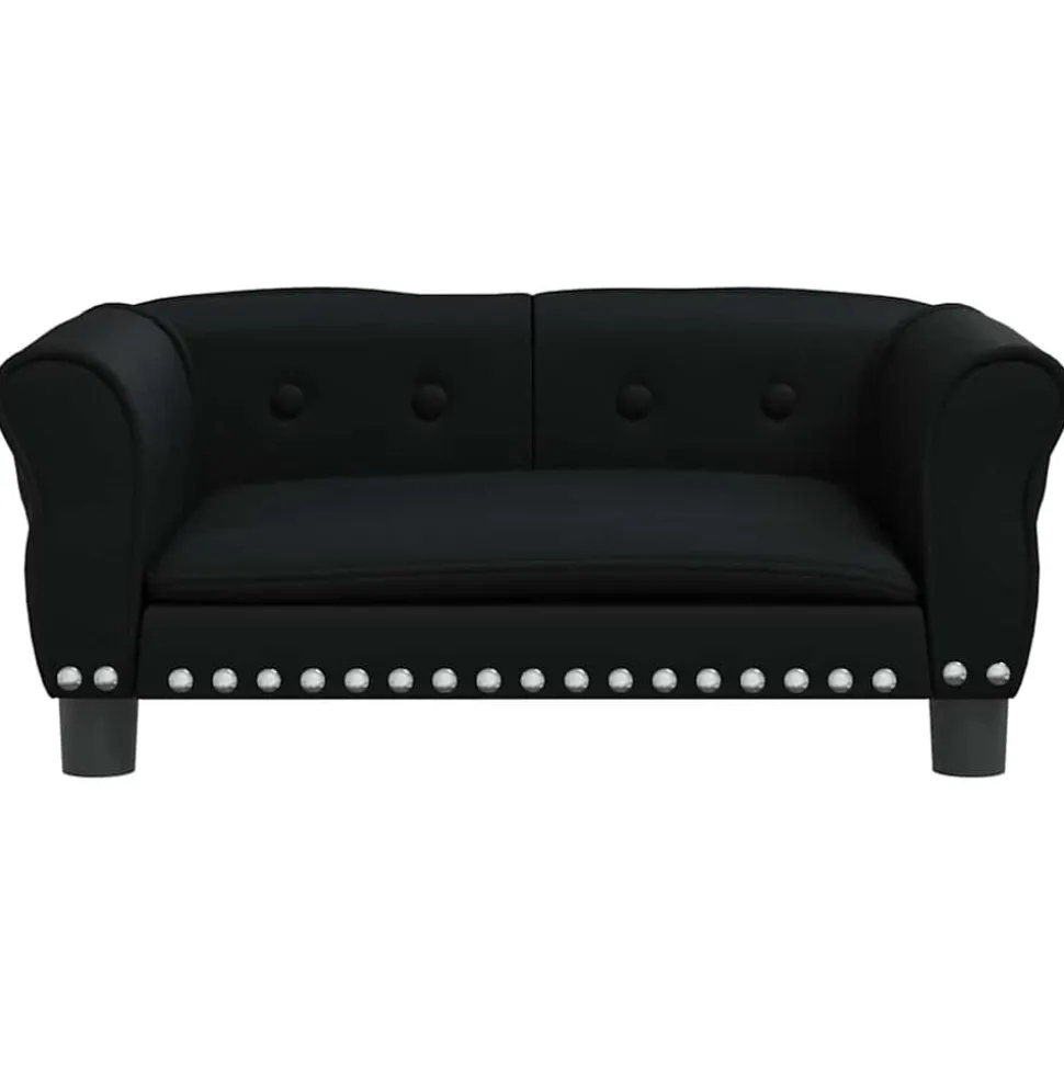 vidaXL Hundbädd svart 70x45x30 cm konstläder