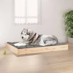 Clearance vidaXL Hundbädd 101,5x74x9 cm massiv furu Naturfärg