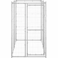 Sale vidaXL Hundgård för utomhusbruk stål 110x220x180 cm Silver