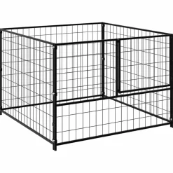 Sale vidaXL Hundgård 110x110x70 cm stål Svart