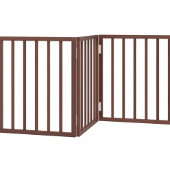 Clearance vidaXL Hundgrind hopfällbar 3 paneler 150 cm poppel Brun