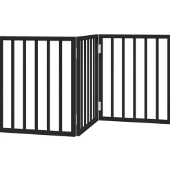 Discount vidaXL Hundgrind hopfällbar 3 paneler 150 cm poppel Svart