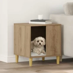 vidaXL Hundhus Artisan Ek 44 x 42 x 49 cm Konstruerat trä