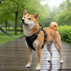 Clearance vidaXL Hundsele med reflekterande ränder Justerbar M Svart