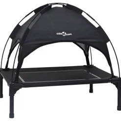 Discount vidaXL Hundsäng 63 x 49,5 x 60 cm Stål Svart