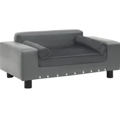 Online vidaXL Hundsoffa 81x43x31 cm plysch och konstläder Grå
