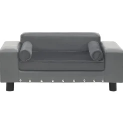 Online vidaXL Hundsoffa 81x43x31 cm plysch och konstläder Grå