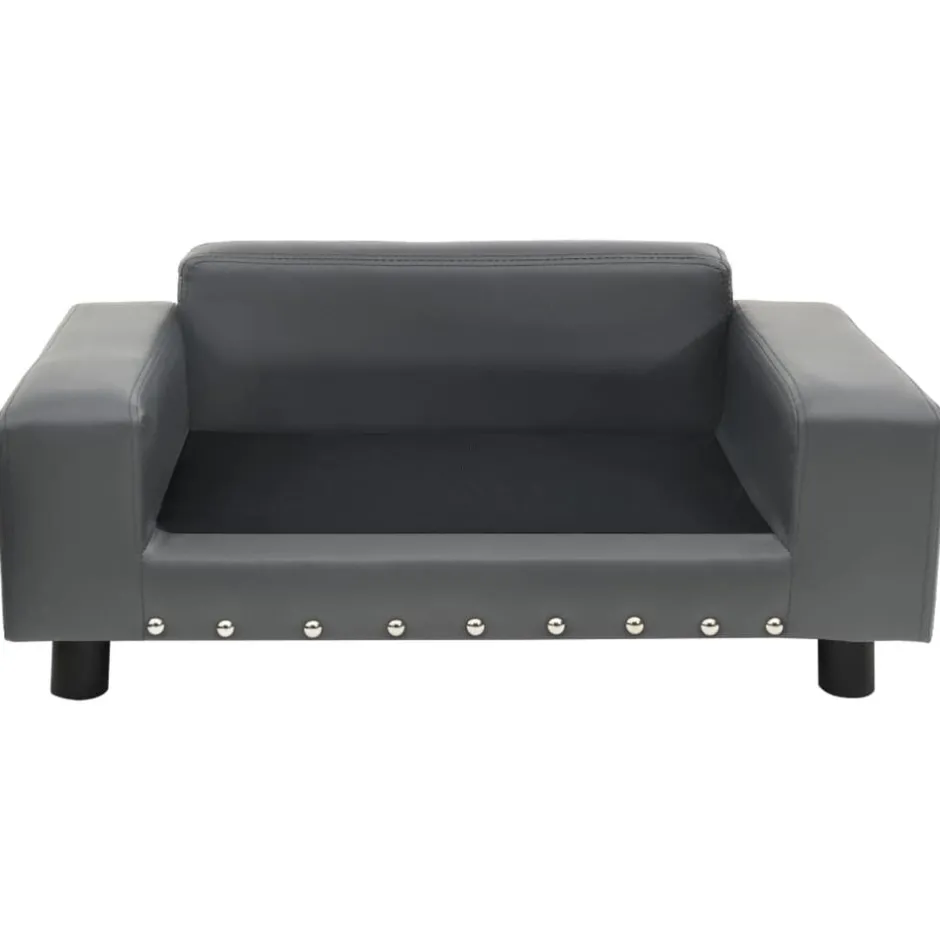 Online vidaXL Hundsoffa 81x43x31 cm plysch och konstläder Grå