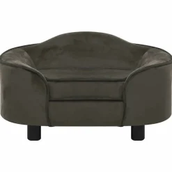 vidaXL Hundsoffa Mörkgrå 67x47x36 cm plysch