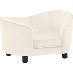 Hot vidaXL Hundsoffa naturvit 69x49x40 cm plysch Kräm