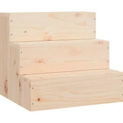 Hot vidaXL Husdjurstrappa 40x37,5x35 cm massiv furu Naturfärg