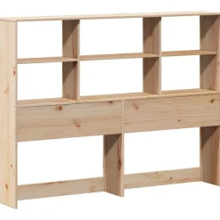 vidaXL Huvudgavel med förvaring 150 cm massiv furu