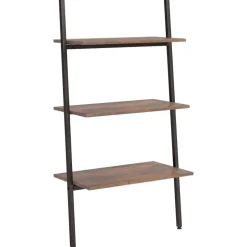 Online vidaXL Hylla 3 hyllplan och svart 64x34x116 cm Mörkbrun