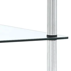 vidaXL Hylla 3 hyllplan transparent 40x40x67 cm härdat glas