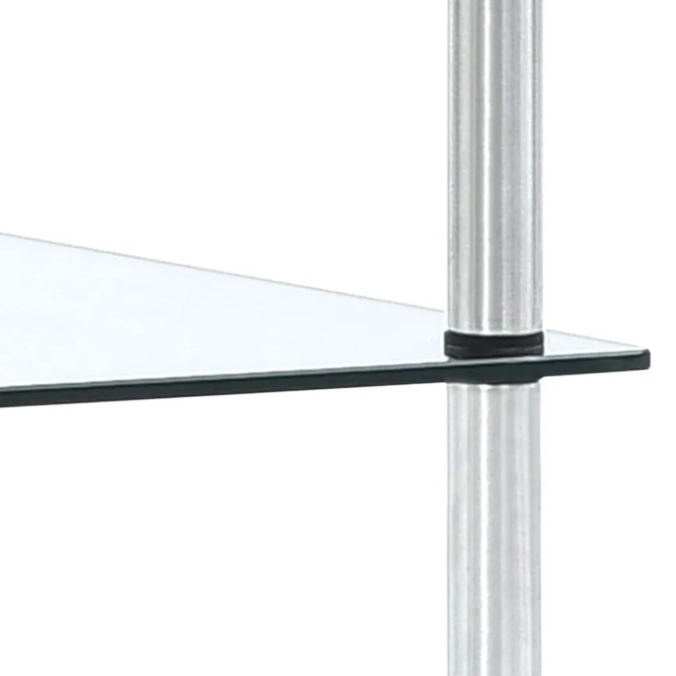 vidaXL Hylla 3 hyllplan transparent 40x40x67 cm härdat glas