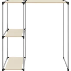 Hot vidaXL Hylla för tvättmaskin gräddvit 87x55x90,5 cm järn Kräm