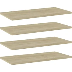 New vidaXL Hyllplan 4 st sonoma-ek 80x40x1,5 cm konstruerat trä Sonoma ek