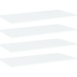 vidaXL Hyllplan 4 st vit 80x20x1,5 cm konstruerat trä