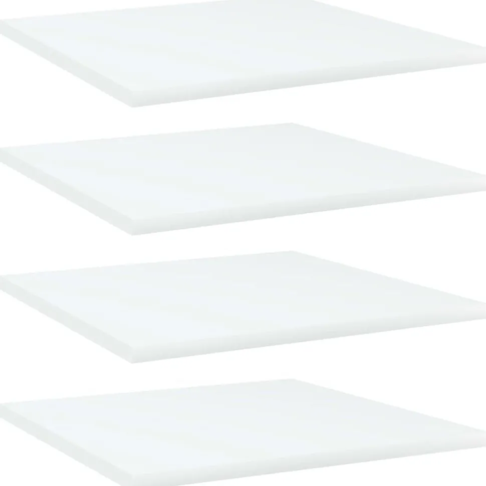 vidaXL Hyllplan 4 st vit 40x40x1,5 cm konstruerat trä