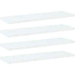 vidaXL Hyllplan 4 st vit 60x20x1,5 cm konstruerat trä
