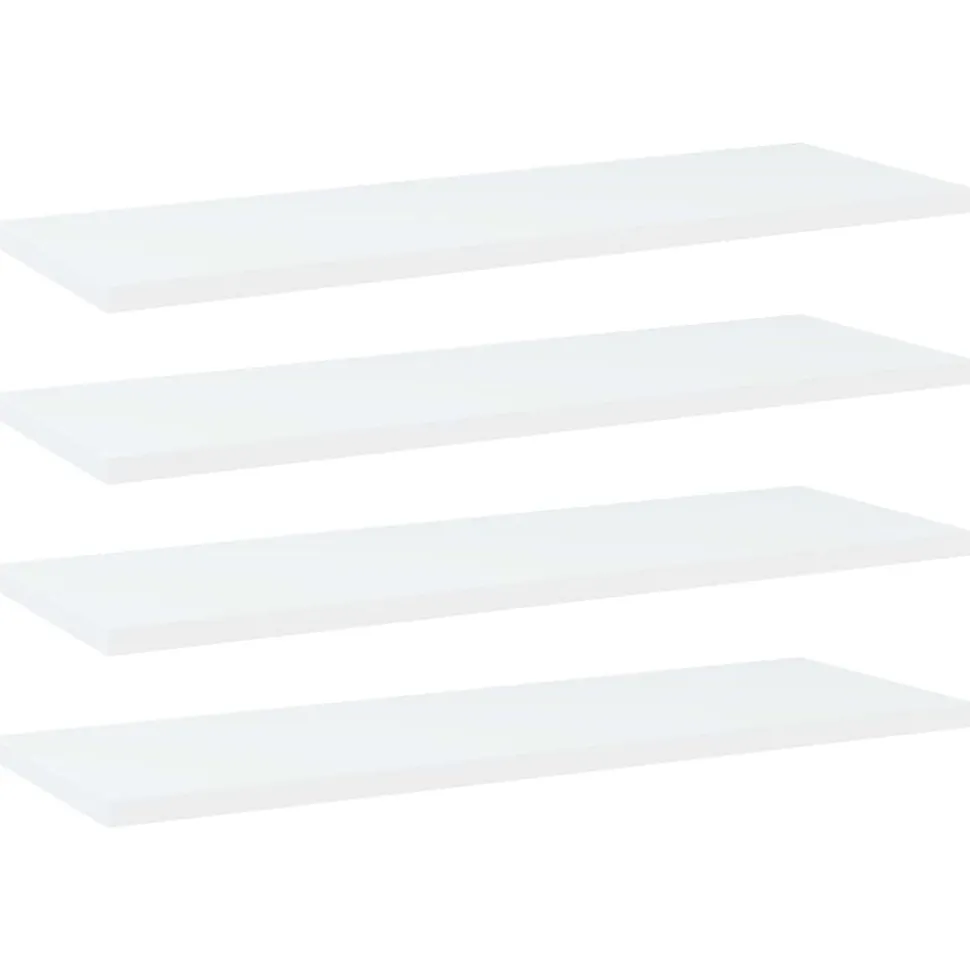 vidaXL Hyllplan 4 st vit 60x20x1,5 cm konstruerat trä