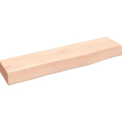 vidaXL Hyllplan 40x10x4 cm obehandlad massiv ek