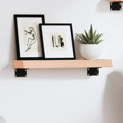 vidaXL Hyllplan 40x10x4 cm obehandlad massiv ek
