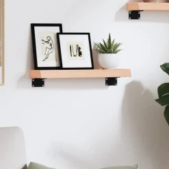 vidaXL Hyllplan 40x10x4 cm obehandlad massiv ek