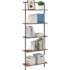 vidaXL Hyllsystem Rökt ek 60 x 24 x 168 cm Konstruerat trä