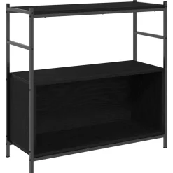 vidaXL Hyllsystem Svart ek 80 x 30 x 78.5 cm Konstruerat trä