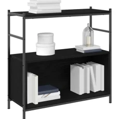 vidaXL Hyllsystem Svart ek 80 x 30 x 78.5 cm Konstruerat trä
