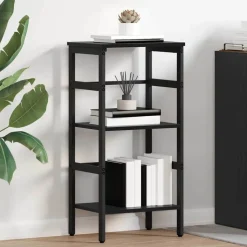 vidaXL Hyllsystem Svart Ek 40 x 29,5 x 81 cm Konstruerat trä