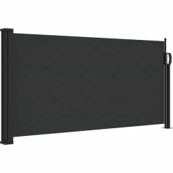 vidaXL Indragbar sidomarkis svart 100x300 cm