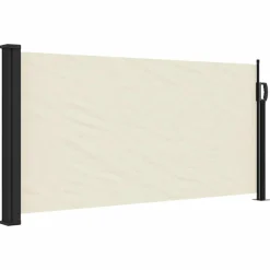 vidaXL Indragbar sidomarkis gräddvit 100x300 cm Kräm