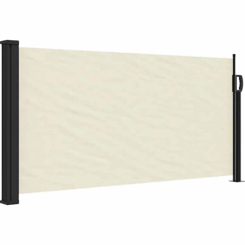 vidaXL Indragbar sidomarkis gräddvit 100x300 cm Kräm