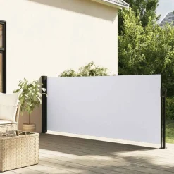 vidaXL Indragbar sidomarkis vit 100x300 cm