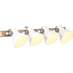 vidaXL Industriell vägglampa vit 90x25 cm E27