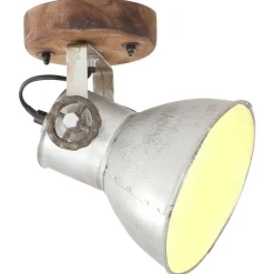 vidaXL Industriell vägglampa/taklampa 2 st silver 20x25 cm E27