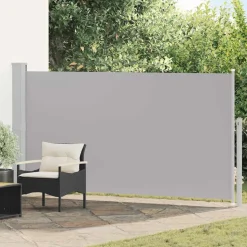vidaXL Infällbar sidomarkis för uteplats 160 x 300 cm grå