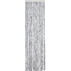 vidaXL Insektsdraperi vit och grå 56x185 cm chenille